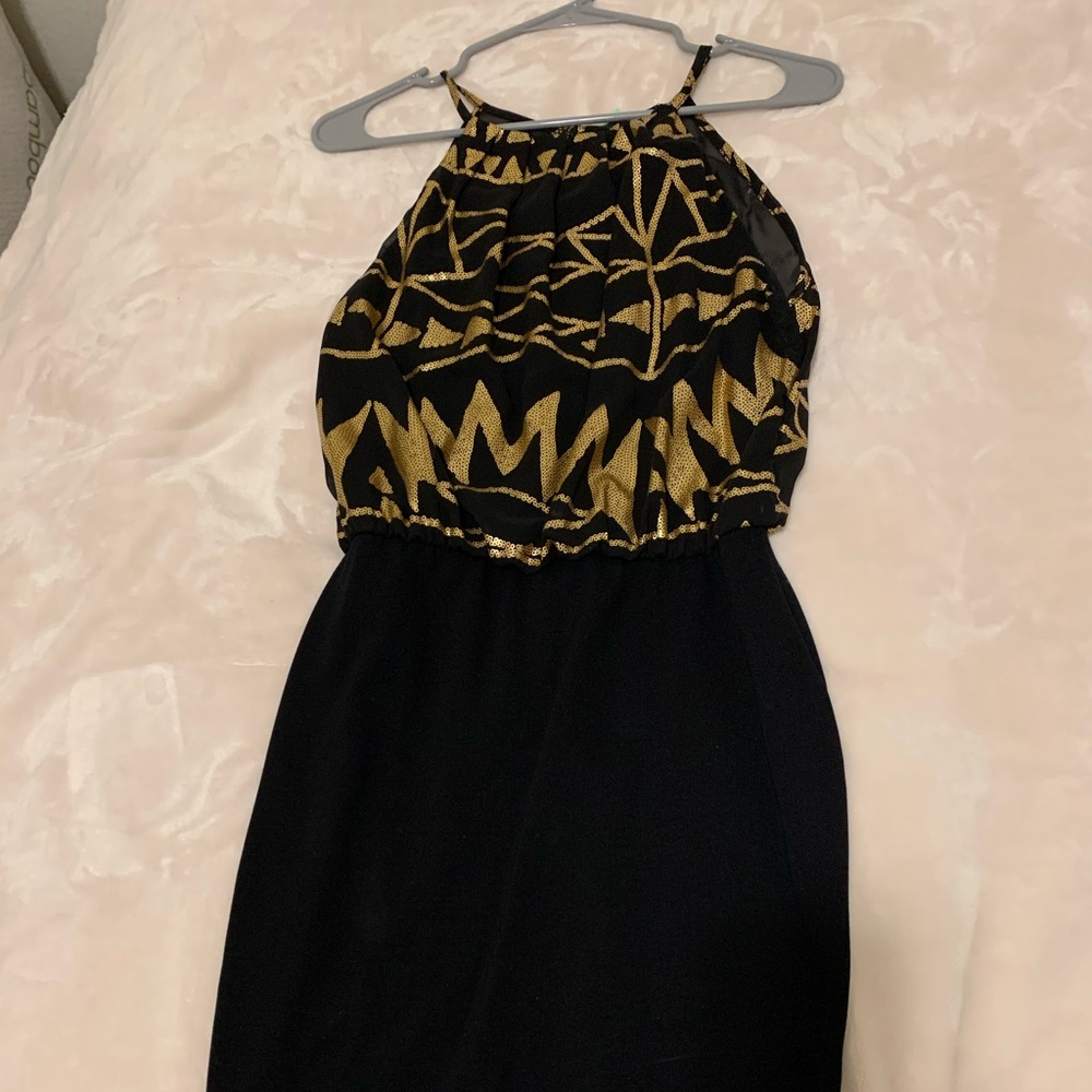 Black and Gold Dress
